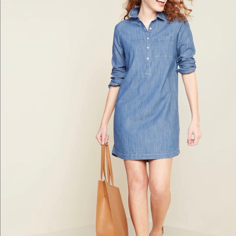 Old Navy Chambray Shirt Dress